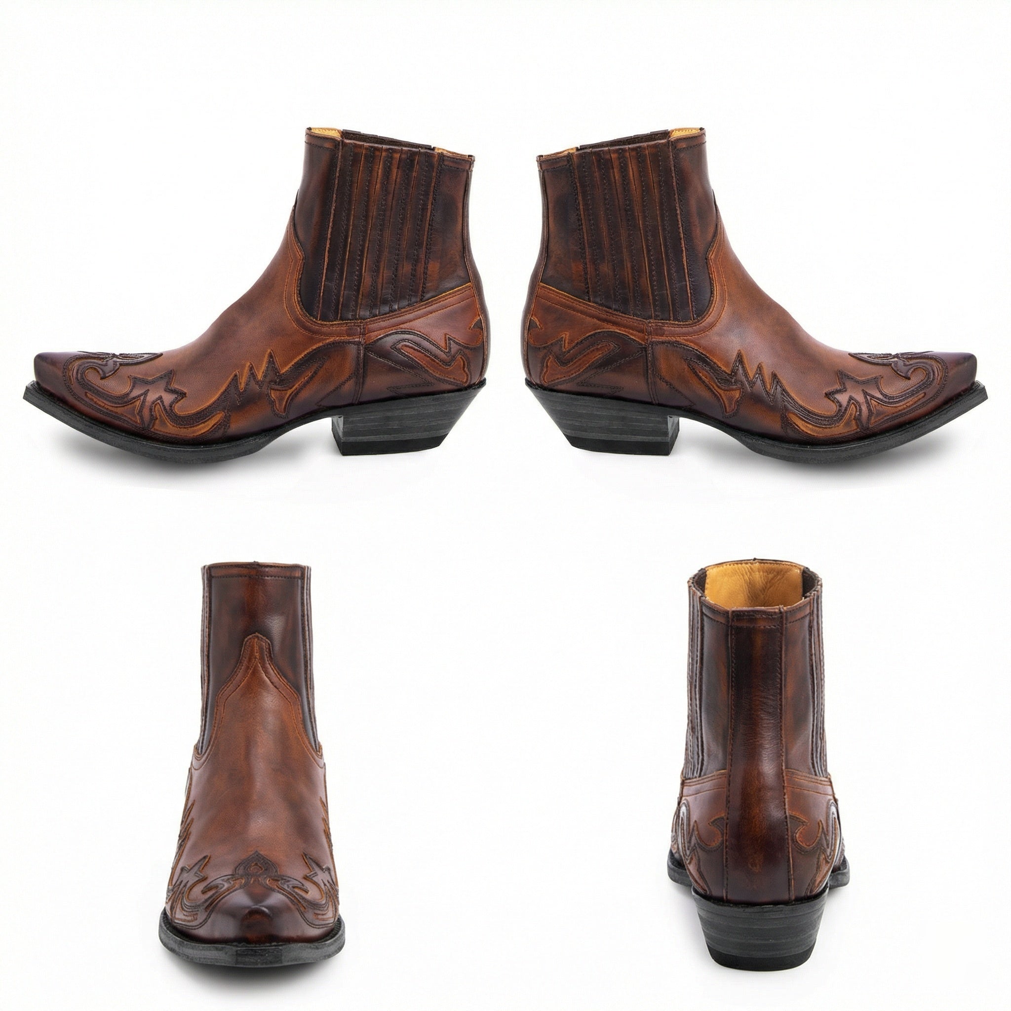 Robuste Leder-Cowboystiefel für Damen R&B