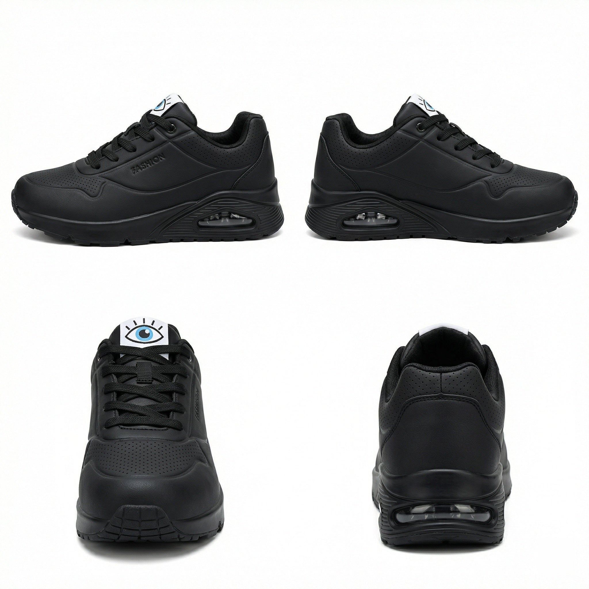 R&B | Pu Orthopädische Damen Sneaker mit Schwarzem Augenprint