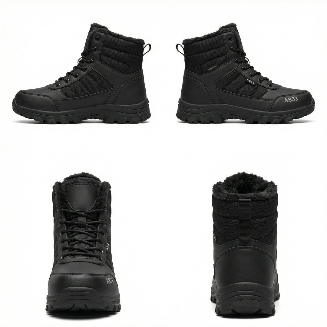 Herren wetterfeste Winterstiefel mit isolierender Fütterung und rutschfester Sohle R&B