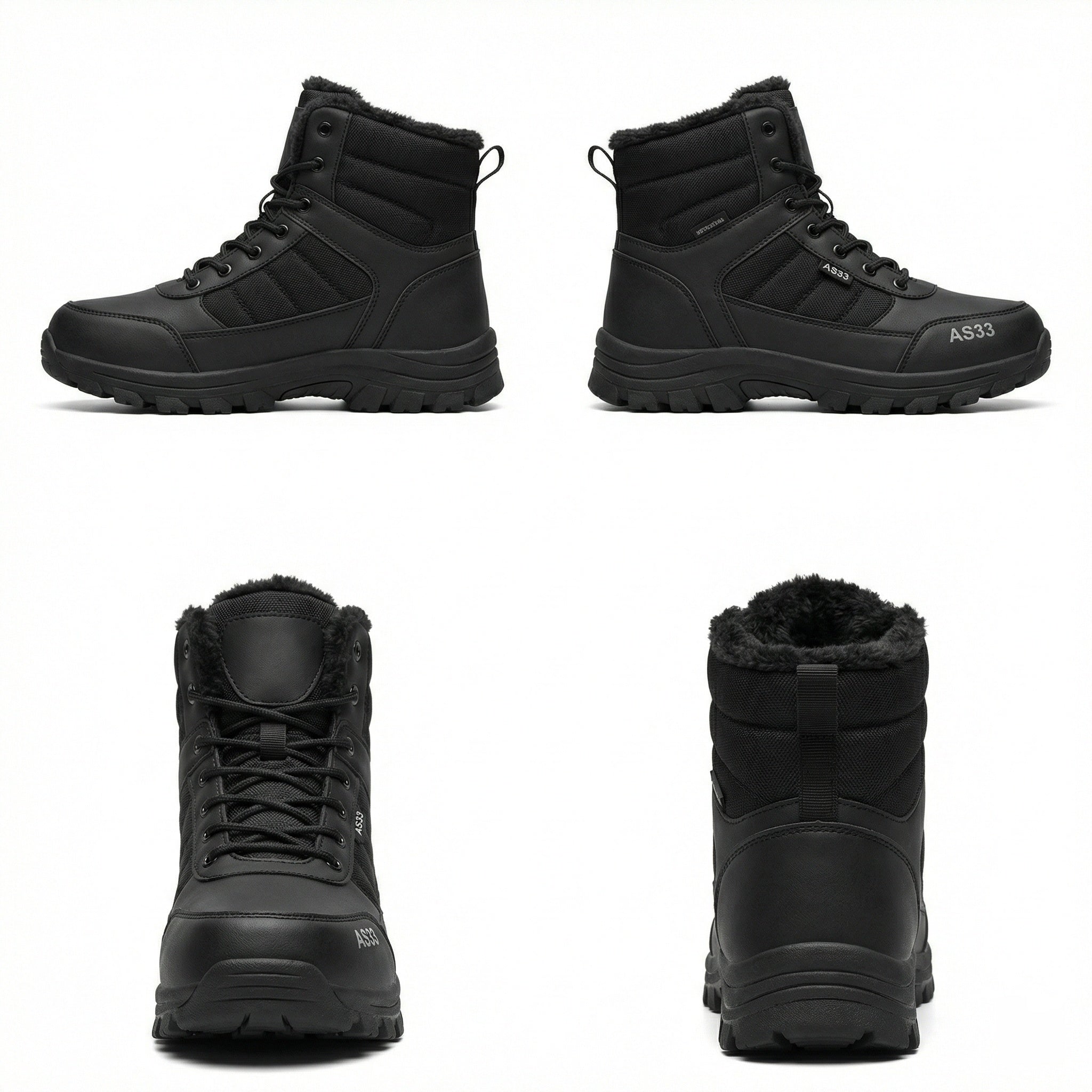 Herren wetterfeste Winterstiefel mit isolierender Fütterung und rutschfester Sohle R&B
