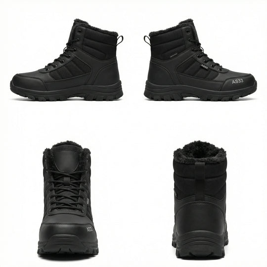 Herren wetterfeste Winterstiefel mit isolierender Fütterung und rutschfester Sohle R&B