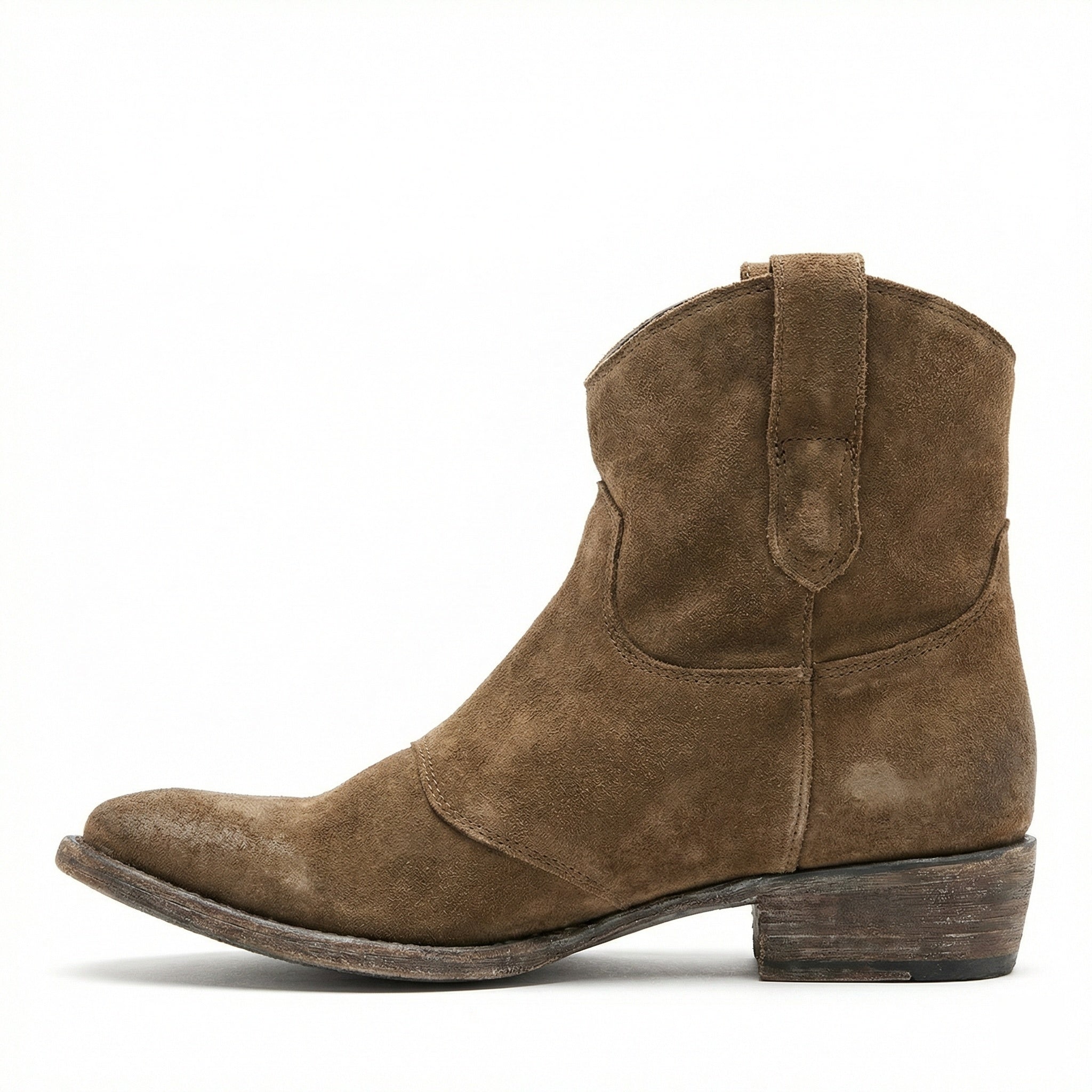 Kurze Cowboy-Stiefel | Western | Wildleder | Knöchel-Stiefel | Damenstiefel R&B