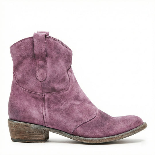 Kurze Cowboy-Stiefel | Western | Wildleder | Knöchel-Stiefel | Damenstiefel R&B