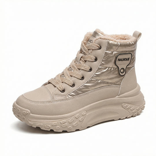 Damen gefütterte Winter-Sneaker mit hohem Kragen und rutschfester Sohle R&B