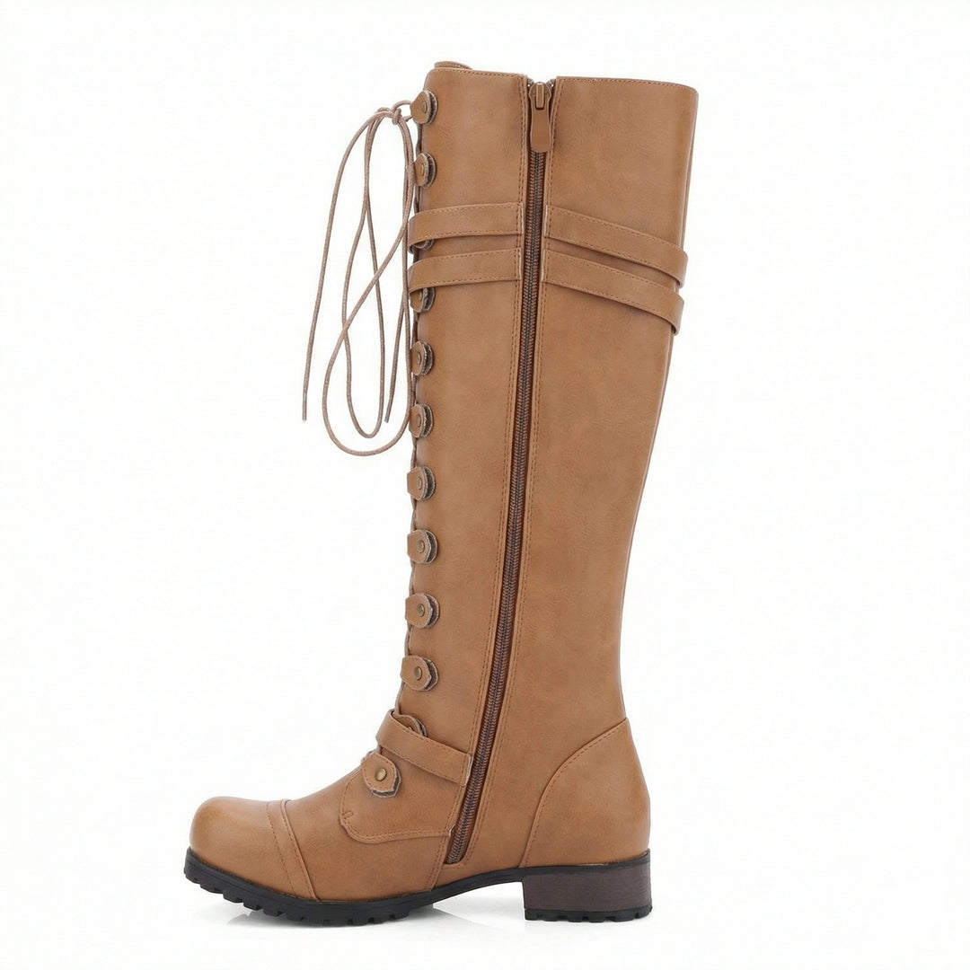 Steampunk-Inspirierte Damen Schnürstiefel R&B