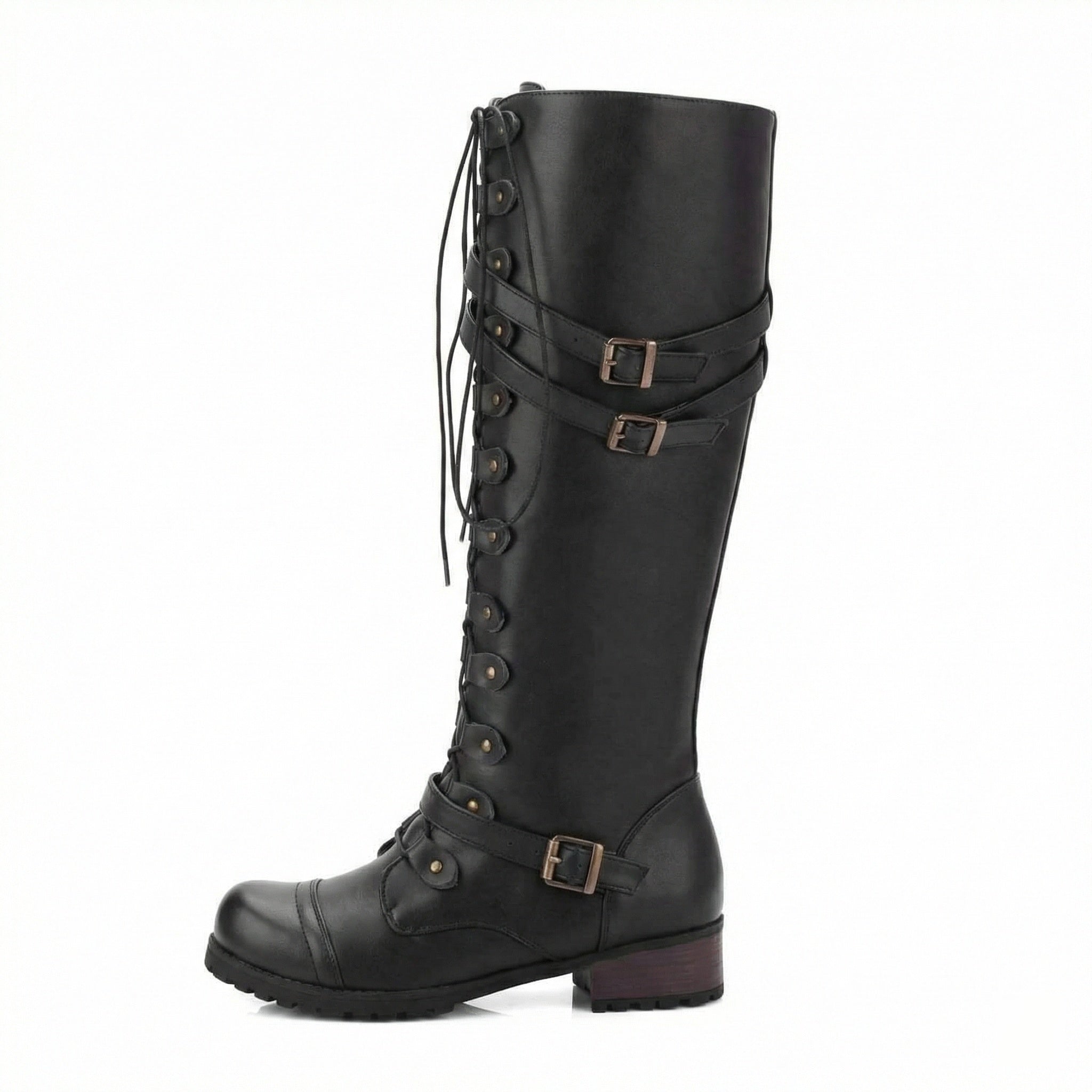 Steampunk-Inspirierte Damen Schnürstiefel R&B