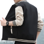 R&B | Splicing Stripe Varsity-Jacke