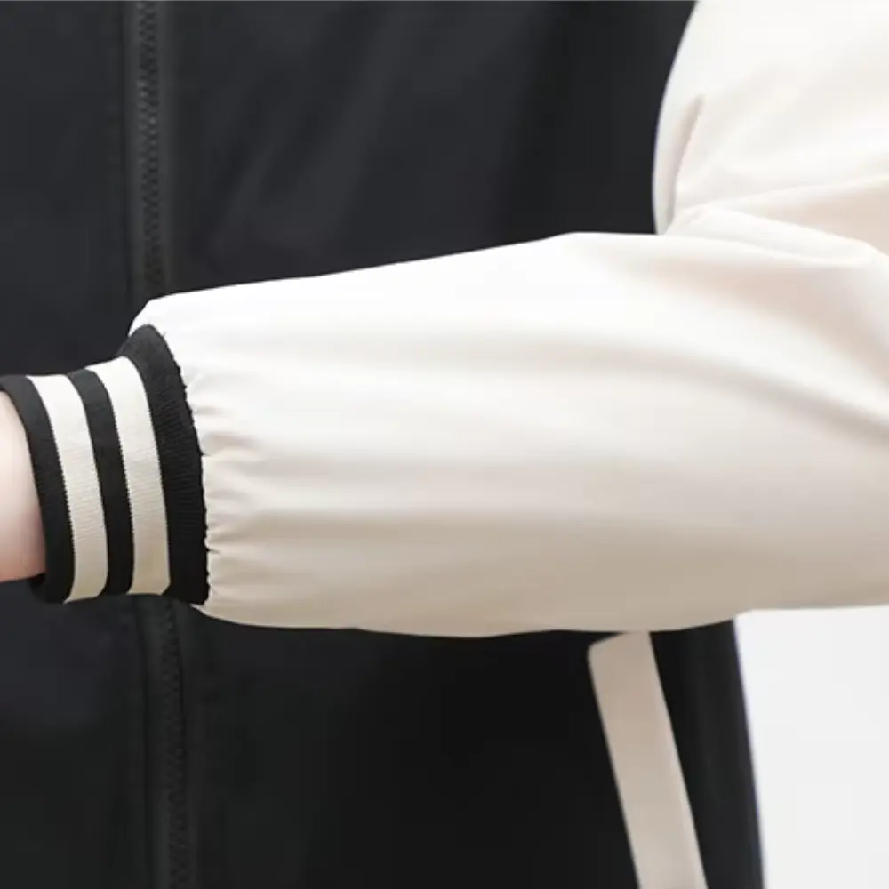 R&B | Splicing Stripe Varsity-Jacke