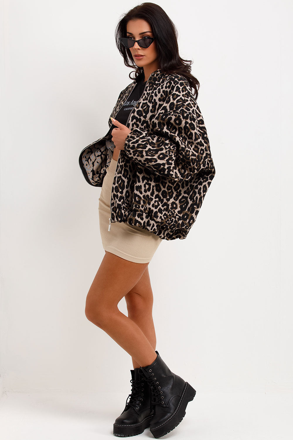 R&B | Modig Bomberjacke Leopardenmuster Modern und Weich
