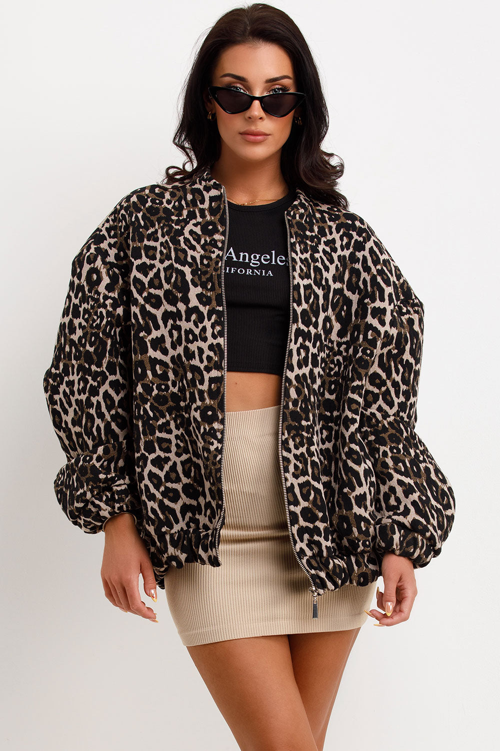 R&B | modische Leoparden-Bomberjacke