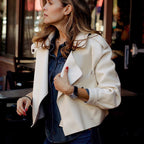 R&B | Kurzes Damenjackett - Eine Lässige Lederjacke für Damen