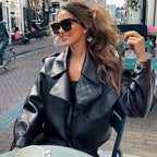 R&B | Kurzes Damenjackett - Eine Lässige Lederjacke für Damen
