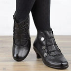 R&B | Damen Viktorianische Schnür-Stiefeletten mit Spitzenbesatz