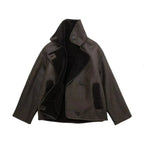 R&B | Faux Schafwoll Moto Jacke