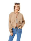 R&B | Leichte Damen-Bomberjacke mit Knopfverschluss
