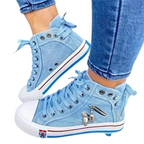 Damen Denim Hi-Top Sneakers R&B