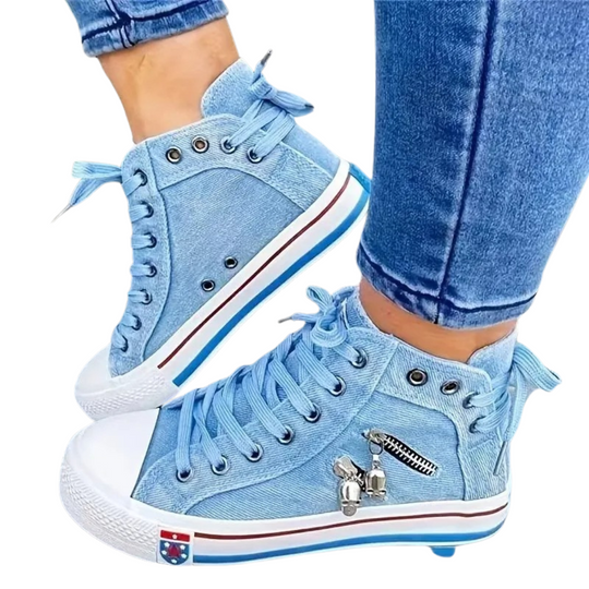 Damen Denim Hi-Top Sneakers R&B