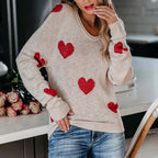 R&B | Strickpullover Mit Herzmuster Für Damen
