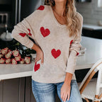 R&B | Strickpullover Mit Herzmuster Für Damen