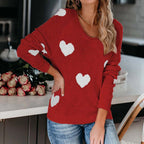 R&B | Strickpullover Mit Herzmuster Für Damen
