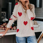 R&B | Strickpullover Mit Herzmuster Für Damen