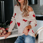R&B | Strickpullover Mit Herzmuster Für Damen