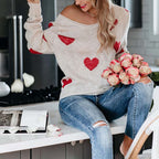 R&B | Strickpullover Mit Herzmuster Für Damen