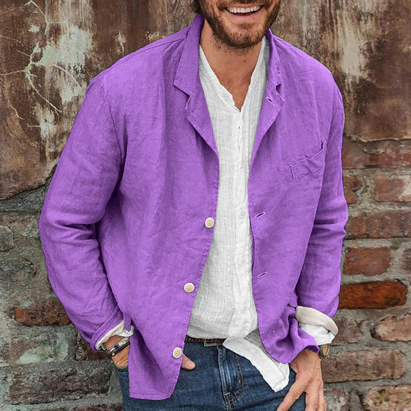 R&B | Leichte Baumwoll-Leinen-Herrenjacke