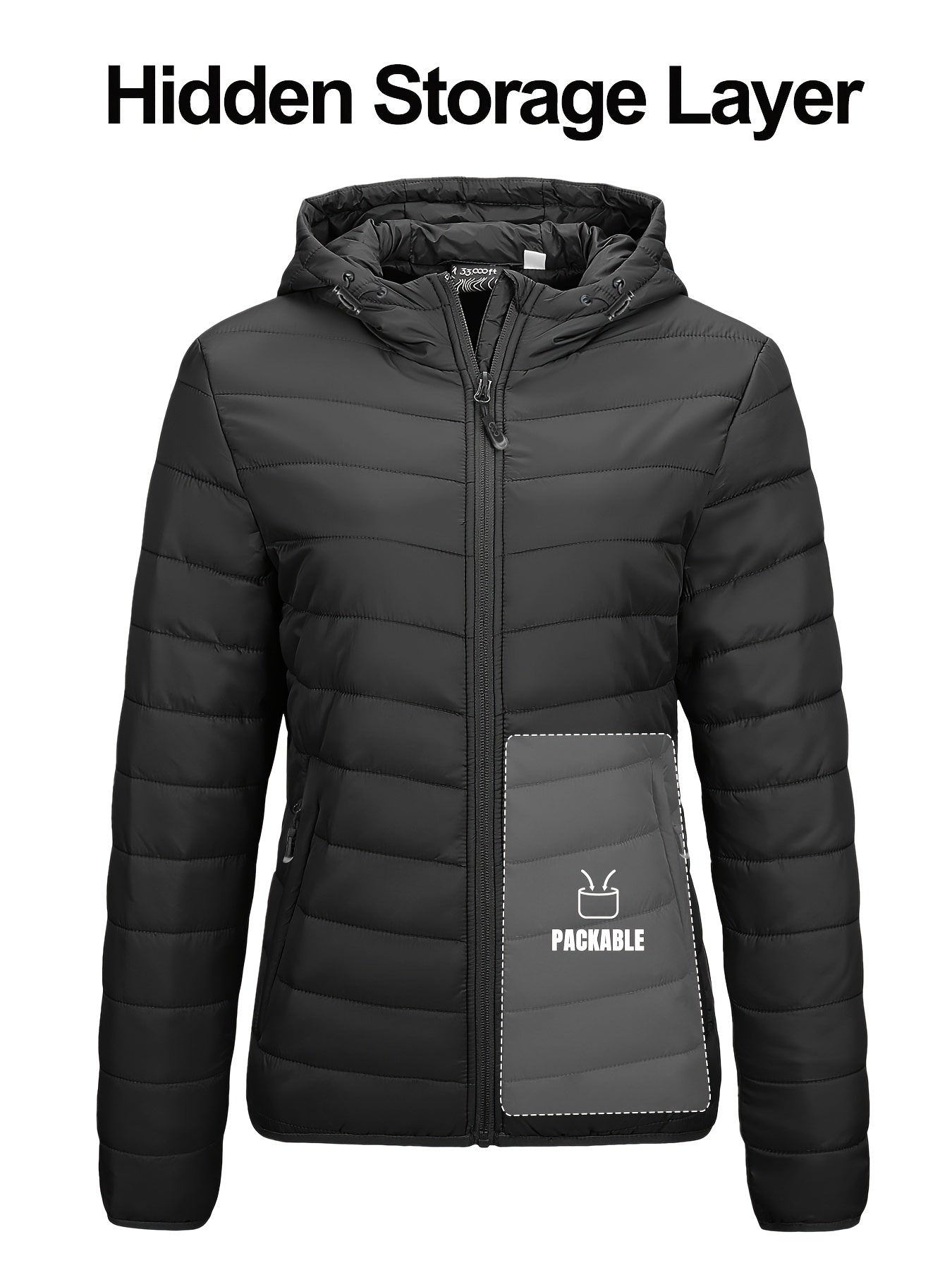 R&B | Leichtgewicht Packbarer Damen Windbreaker mit Kapuze