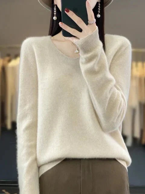 R&B | Weicher Stoffmischung Pullover