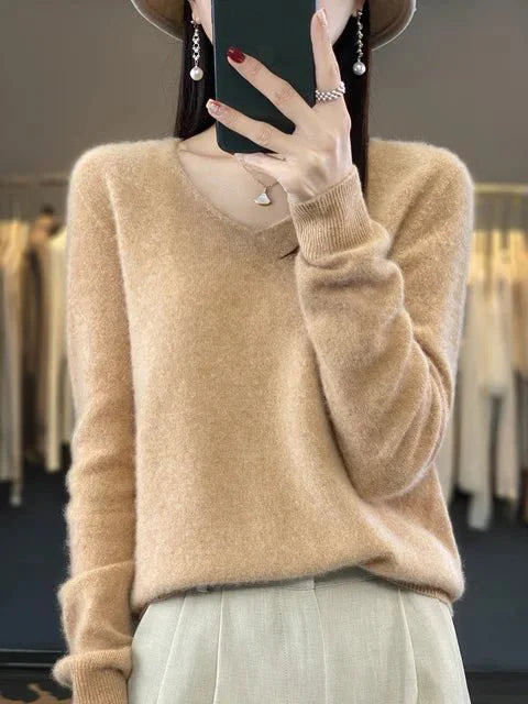 R&B | Weicher Stoffmischung Pullover