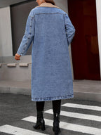 R&B | Gepolsterte gewaschene blaue Jeansjacke