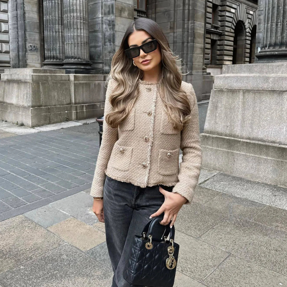 R&B | Beige Tweedjacke Damen