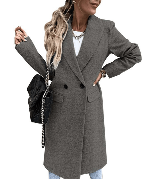 R&B | Wollmantel mit Taschen und Knöpfen