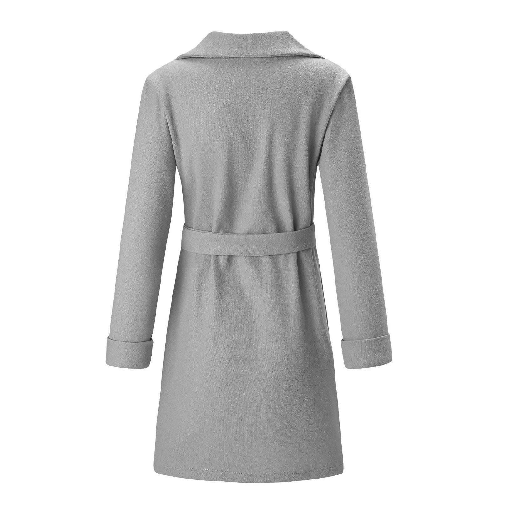 R&B | Langer Doppelreiher-Woll-Look-Mantel für Frauen