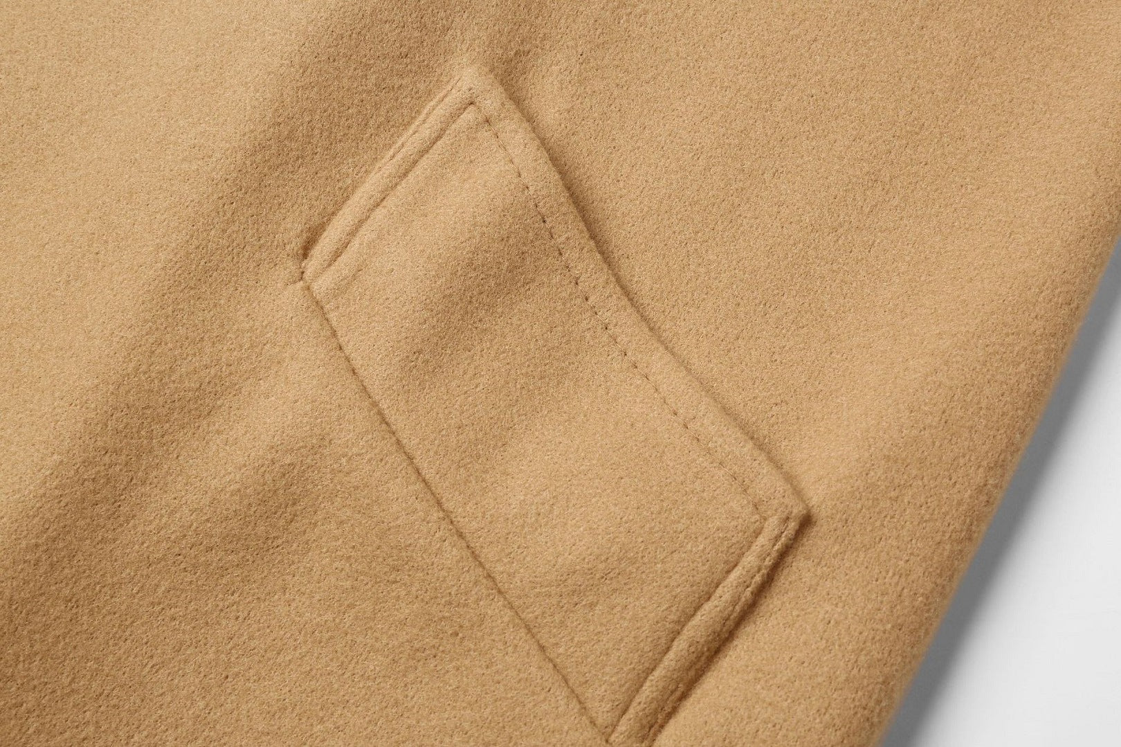 R&B | Langer Doppelreiher-Woll-Look-Mantel für Frauen