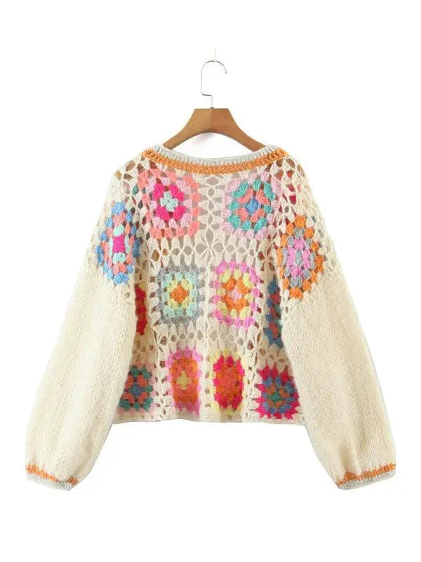 R&B | Häkel Frauen Strickjacke Pullover