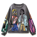 R&B | Loose-Fit Wolle-Druckpullover