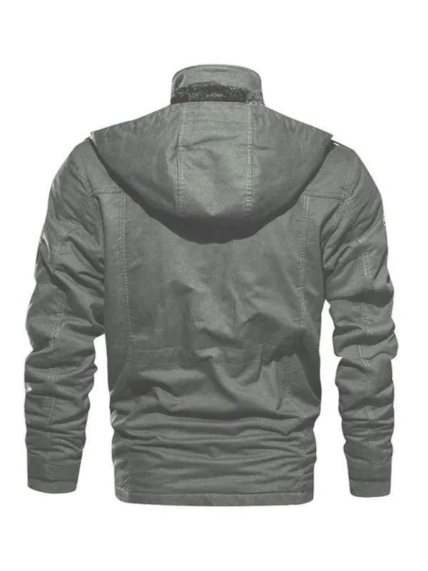 R&B | Lockere Stehkragen Kapuzenjacke für Herren Winter