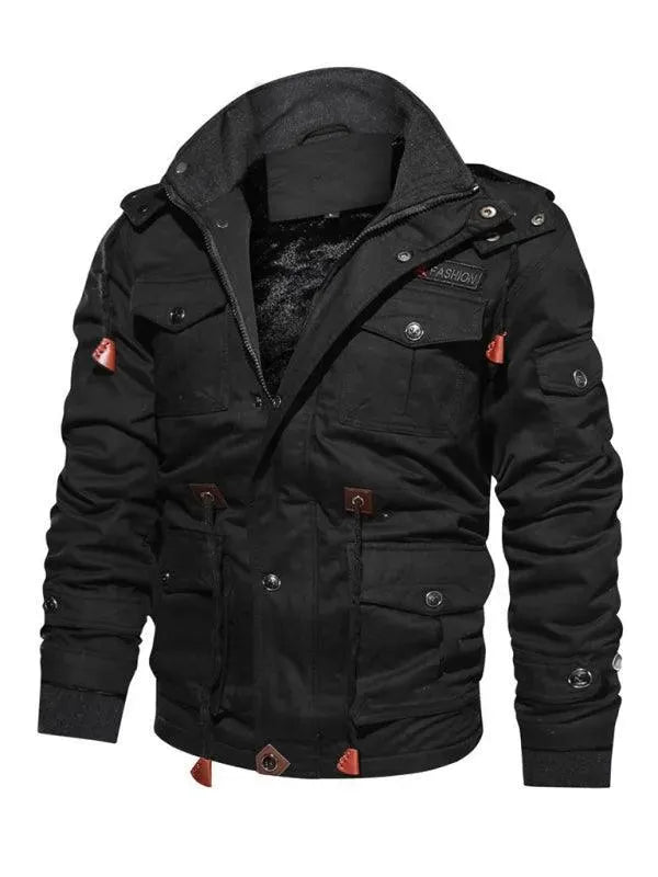 R&B | Lockere Stehkragen Kapuzenjacke für Herren Winter