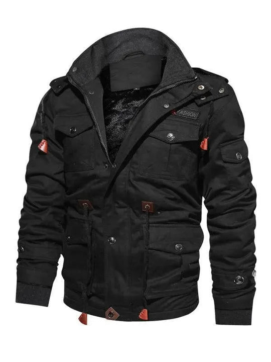 R&B | Lockere Stehkragen Kapuzenjacke für Herren Winter