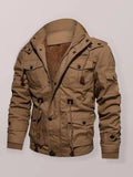 R&B | Lockere Stehkragen Kapuzenjacke für Herren Winter