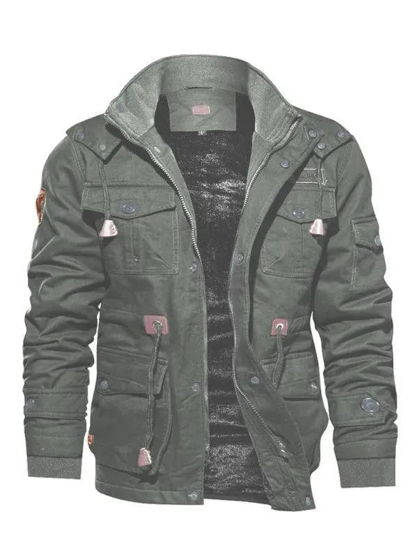 R&B | Lockere Stehkragen Kapuzenjacke für Herren Winter