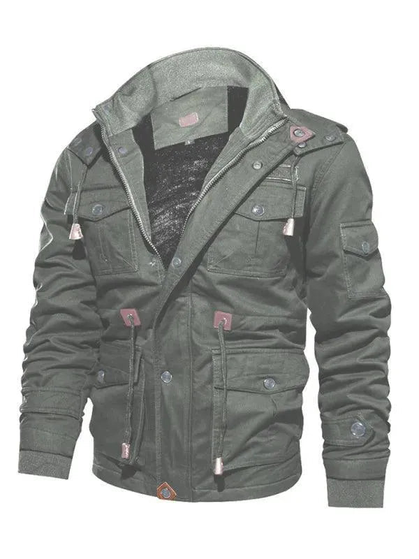 R&B | Lockere Stehkragen Kapuzenjacke für Herren Winter