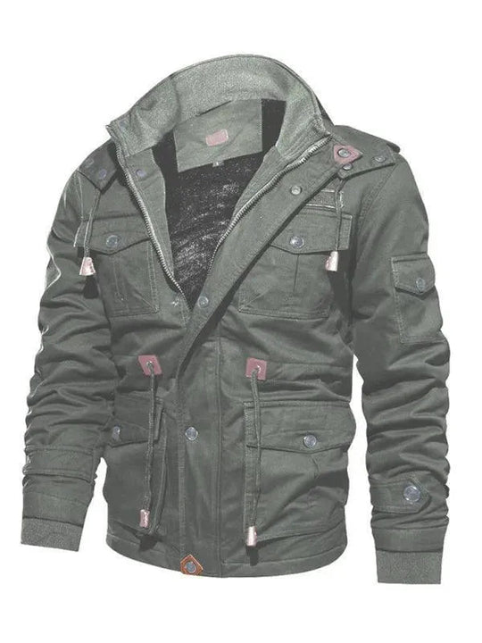 R&B | Lockere Stehkragen Kapuzenjacke für Herren Winter