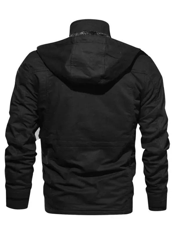 R&B | Lockere Stehkragen Kapuzenjacke für Herren Winter