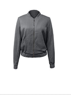 R&B | Lässige Bomberjacke mit Einfarbigem Textur