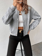 R&B | Solide Bomberjacke mit Knopftextur