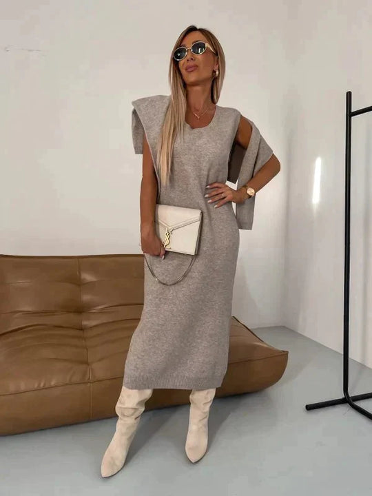 Stylischer Rollkragenpullover Set [Sweater+Kleid]