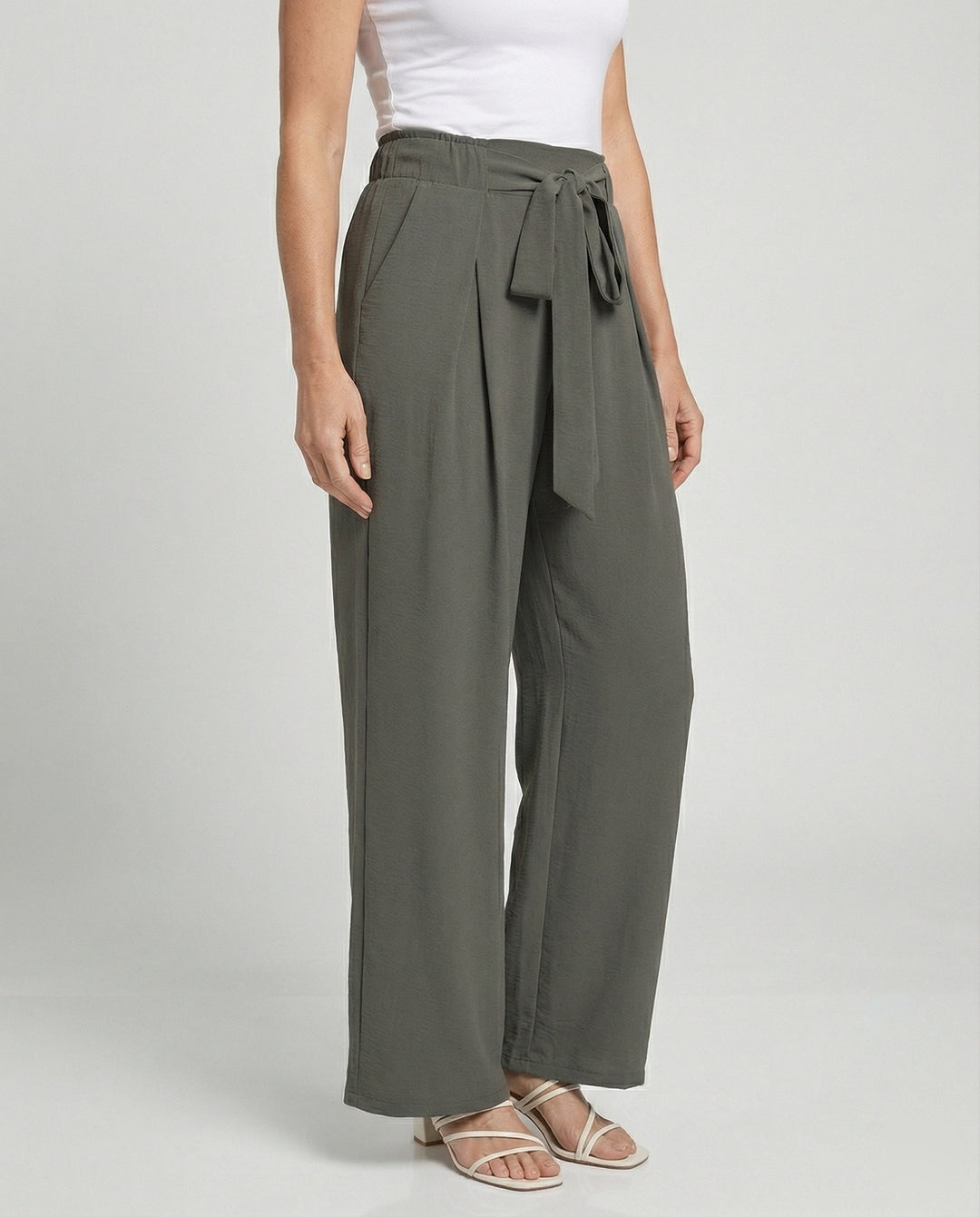 Damen Stoffhose Damen Palazzo High Waist